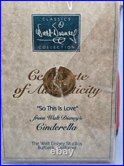 Walt Disney Classics Cinderella So This Is Love Porcelain Figurine withCOA