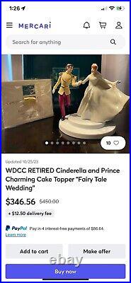 Walt Disney Classics Collection Cinderella Fairy Tale Wedding Cake Topper