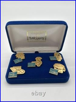 Walt Disney Classics Collection Fifth Anniversary Pin Set 1992 to 1996 Boxed