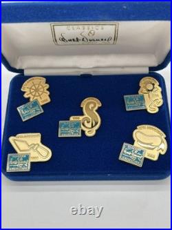 Walt Disney Classics Collection Fifth Anniversary Pin Set 1992 to 1996 Boxed