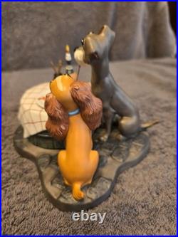 Walt Disney Classics Collection Lady & Tramp Bella Notte Figurine with Box COA
