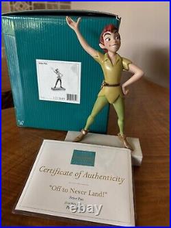 Walt Disney Classics Collection Peter Pan Off to Never Land NEW IN BOX w COA