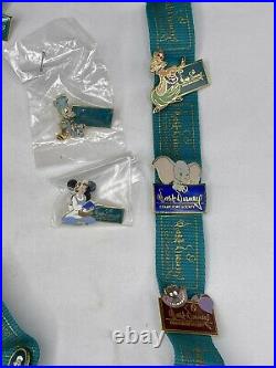 Walt Disney Classics Collection Pin Lot X 19 With Lanyard Belle Dopey Conderella