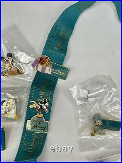 Walt Disney Classics Collection Pin Lot X 19 With Lanyard Belle Dopey Conderella