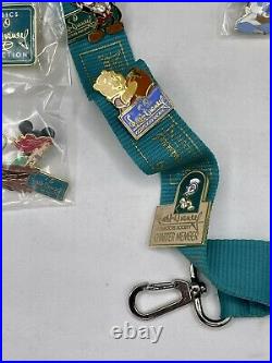 Walt Disney Classics Collection Pin Lot X 19 With Lanyard Belle Dopey Conderella