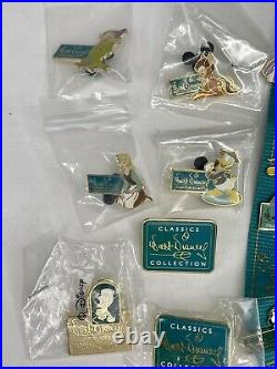 Walt Disney Classics Collection Pin Lot X 19 With Lanyard Belle Dopey Conderella