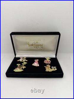 Walt Disney Classics Collection Pin Set of 5 Boxed WDCC Velvet Presentation