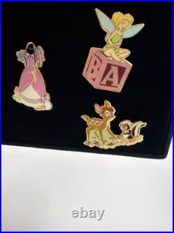 Walt Disney Classics Collection Pin Set of 5 Boxed WDCC Velvet Presentation