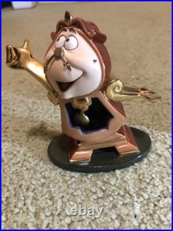 Walt Disney Classics Collection Porcelain Cogsworth Figurine with COA and Box