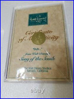 Walt Disney Classics Collection Wdcc Brer Bear Duh Song Of The South Box Coa