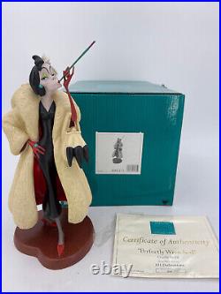 Walt Disney Classics -Cruella De Vil-Perfectly Wicked New in Box withCOA #4005171