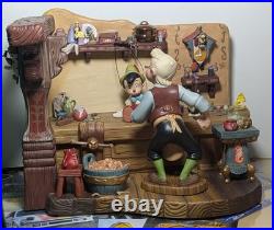 Walt Disney Classics Geppetto's Workbench COA Pinocchio Jiminy Cricket #1217956