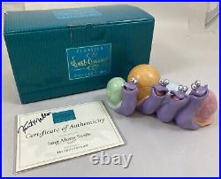 Walt Disney Classics Little Mermaid Sing Along Snails, Signed, Coa, Wdcc