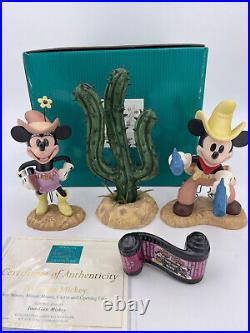 Walt Disney Classics-Mickey, Minnie, Cactus, &Opening set New in Box withCOA#1236373