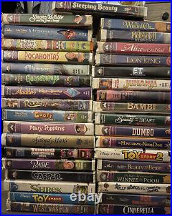 Walt Disney Classics & Other Recognized Classic VHS Movies (35 Total)