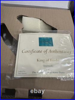 Walt Disney Classics Quasimodo -King Of Fools New in Box with COA