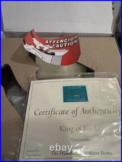 Walt Disney Classics Quasimodo -King Of Fools New in Box with COA