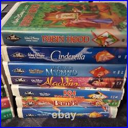 Walt Disney Classics VHS Black Diamond & Masterpiece Collection x27 Vintage