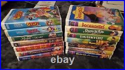 Walt Disney Classics VHS Black Diamond & Masterpiece Collection x27 Vintage