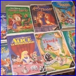 Walt Disney Classics VHS Lot (12) Black Diamond