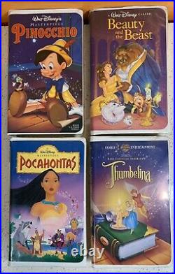 Walt Disney Classics VHS Lot! Black Diamond Rare! Dumbo Bambi Cinderella Aladdin