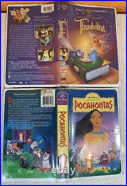 Walt Disney Classics VHS Lot! Black Diamond Rare! Dumbo Bambi Cinderella Aladdin