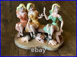 Walt Disney Classics Wdcc, Beauty And The Beast, Tavern Girls, Sitting Pretty