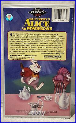 Walt Disney Home Video VHS Alice In Wonderland Classics Black Diamond RARE