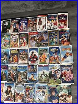 Walt Disney (Lot of 110) VHS Tapes withBlack Diamond Classics, Masterpiece & More