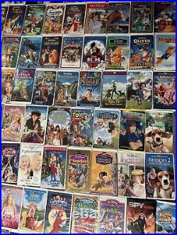 Walt Disney (Lot of 110) VHS Tapes withBlack Diamond Classics, Masterpiece & More