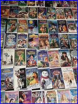 Walt Disney (Lot of 110) VHS Tapes withBlack Diamond Classics, Masterpiece & More