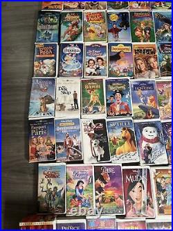 Walt Disney (Lot of 110) VHS Tapes withBlack Diamond Classics, Masterpiece & More