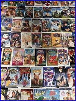 Walt Disney (Lot of 110) VHS Tapes withBlack Diamond Classics, Masterpiece & More