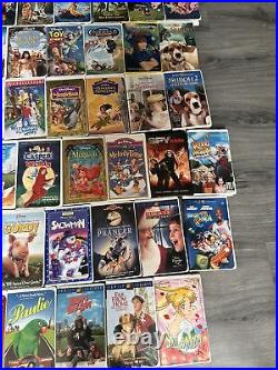 Walt Disney (Lot of 110) VHS Tapes withBlack Diamond Classics, Masterpiece & More