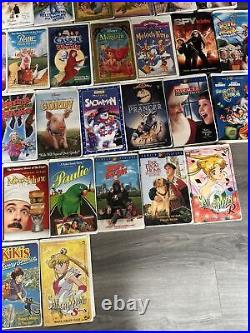 Walt Disney (Lot of 110) VHS Tapes withBlack Diamond Classics, Masterpiece & More