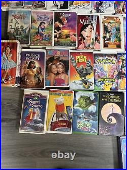 Walt Disney (Lot of 110) VHS Tapes withBlack Diamond Classics, Masterpiece & More