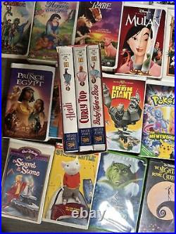 Walt Disney (Lot of 110) VHS Tapes withBlack Diamond Classics, Masterpiece & More