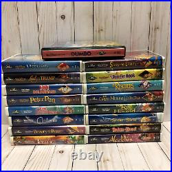 Walt Disney Lot of 17 VHS Tapes Black Diamond Masterpiece Collectables Very Good