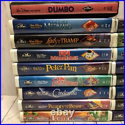 Walt Disney Lot of 17 VHS Tapes Black Diamond Masterpiece Collectables Very Good
