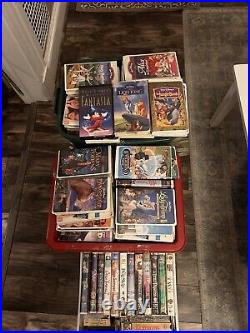 Walt Disney (Lot of 70 LBS) VHS Tapes withBlack Diamond Classics And Non Disney