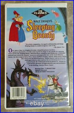 Walt Disney Sleeping Beauty VHS Video Tape Black Diamond Classics 476V VTG RARE