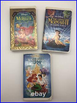 Walt Disney The Little Mermaid Collection VHS 1-Banned Cover Edition Lot 3. Read
