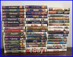 Walt Disney VHS Tape Masterpiece Collection classics No Duplicate Lot Of 50