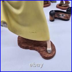 Walt Disney WDCC Snow White 7 Dwarfs Dancing Statues Figurines Organ COA Boxes