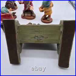 Walt Disney WDCC Snow White 7 Dwarfs Dancing Statues Figurines Organ COA Boxes