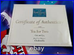 Walt Disney WDCC Tea for Two Gus and Jaq LE COA Saucer Key VERY RARE Cinderella