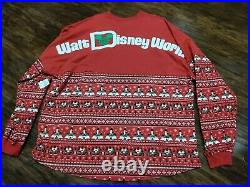 Walt Disney World Parks Classic Christmas Holiday Spirit Jersey L/S Mens 2XL NEW