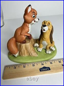 Walt Disney World the Fox and the Hound Figurine Copper Tod 1981