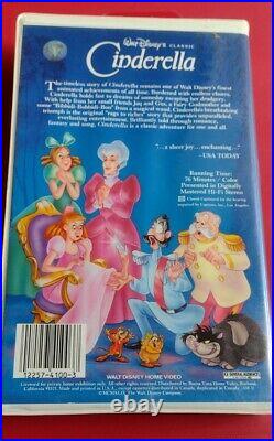 Walt Disney's Cinderella Black Diamond Classic VHS, 1988 RARE 410