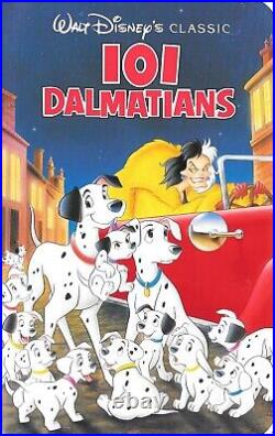 Walt Disney's Classic 101 Dalmatians Black Diamond Edition VHS Tape